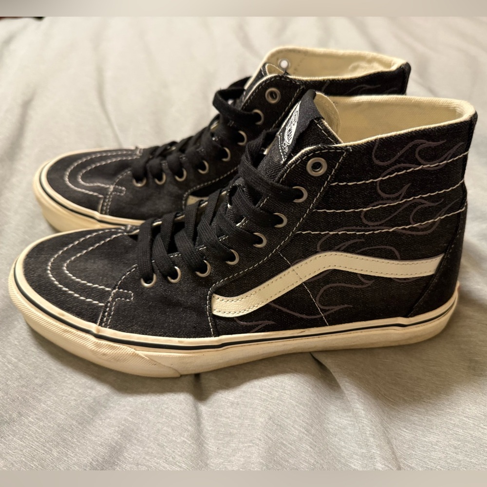 Vans Black and White High-Top Sneakers